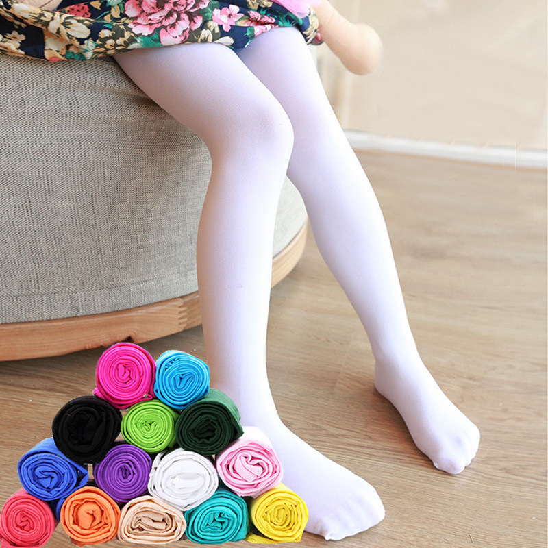 Mallas de verano para bebés y niños, medias de Ballet, medias elásticas, blancas,