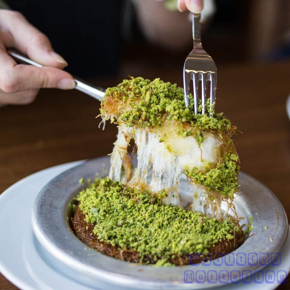 Kunefe tallrik matlagning och servering tallrikar för kunafa, kataifi, knafeh och strimlad filodeg , 12,5 cm liten storlek gjord i kalkon