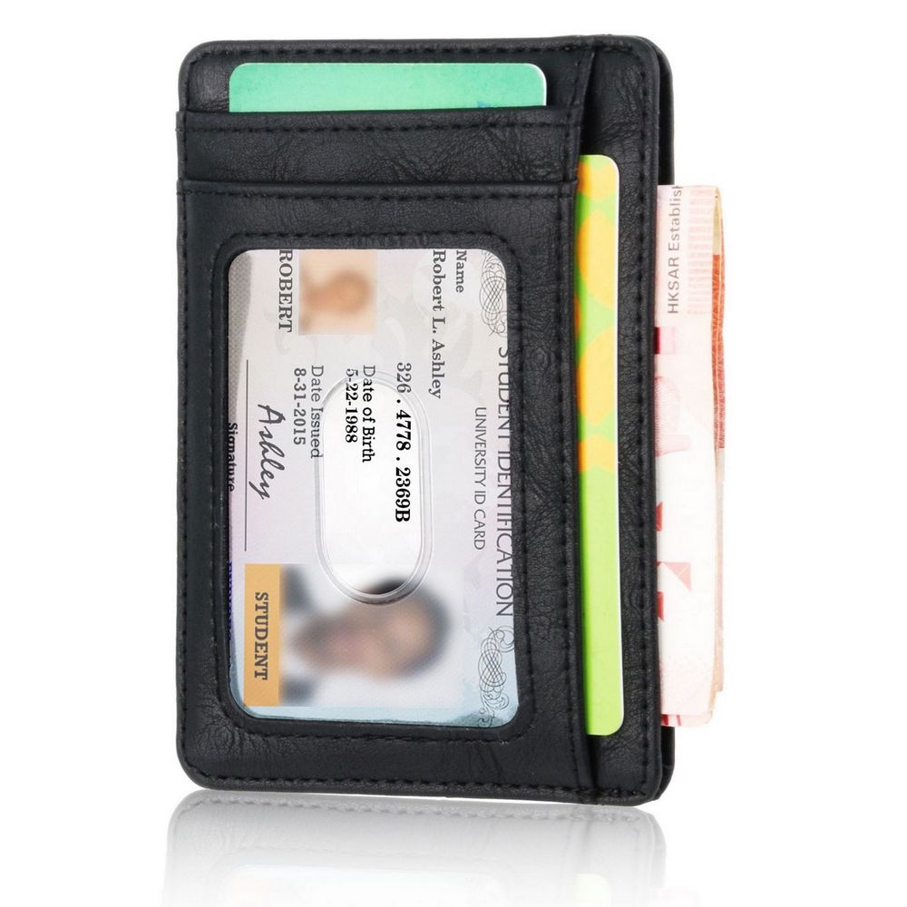 TOURSUIT RFID Blockierung Leder Bank Kreditkarte Halfter Reise Visitenkarte fallen Abdeckung Dünne Vorderseite PacketMinimalist Brieftasche