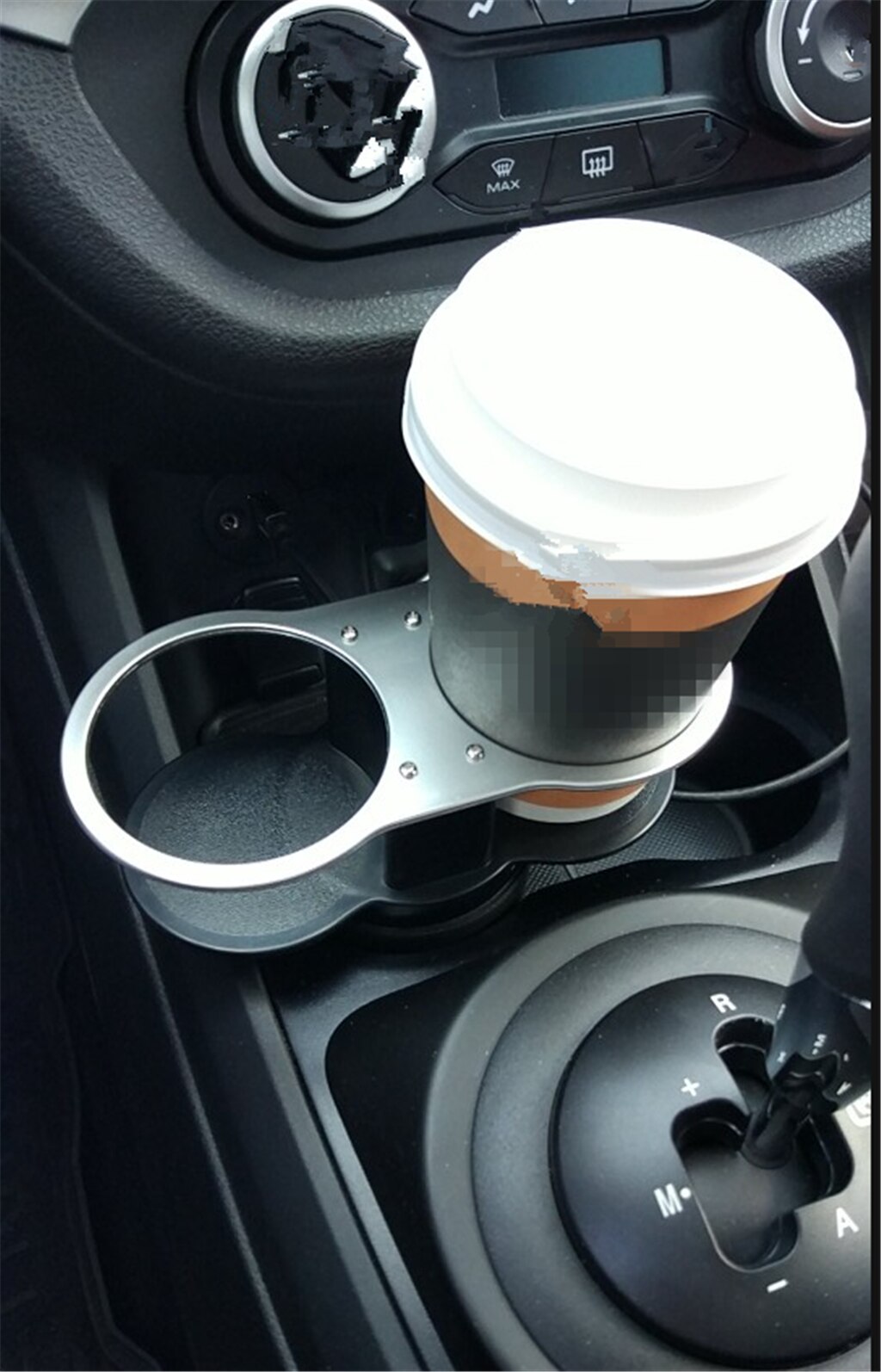 Double hole car accessories cup holder / beverage rack mounting for Peugeot 206 307 406 407 207 208 308 508 3008