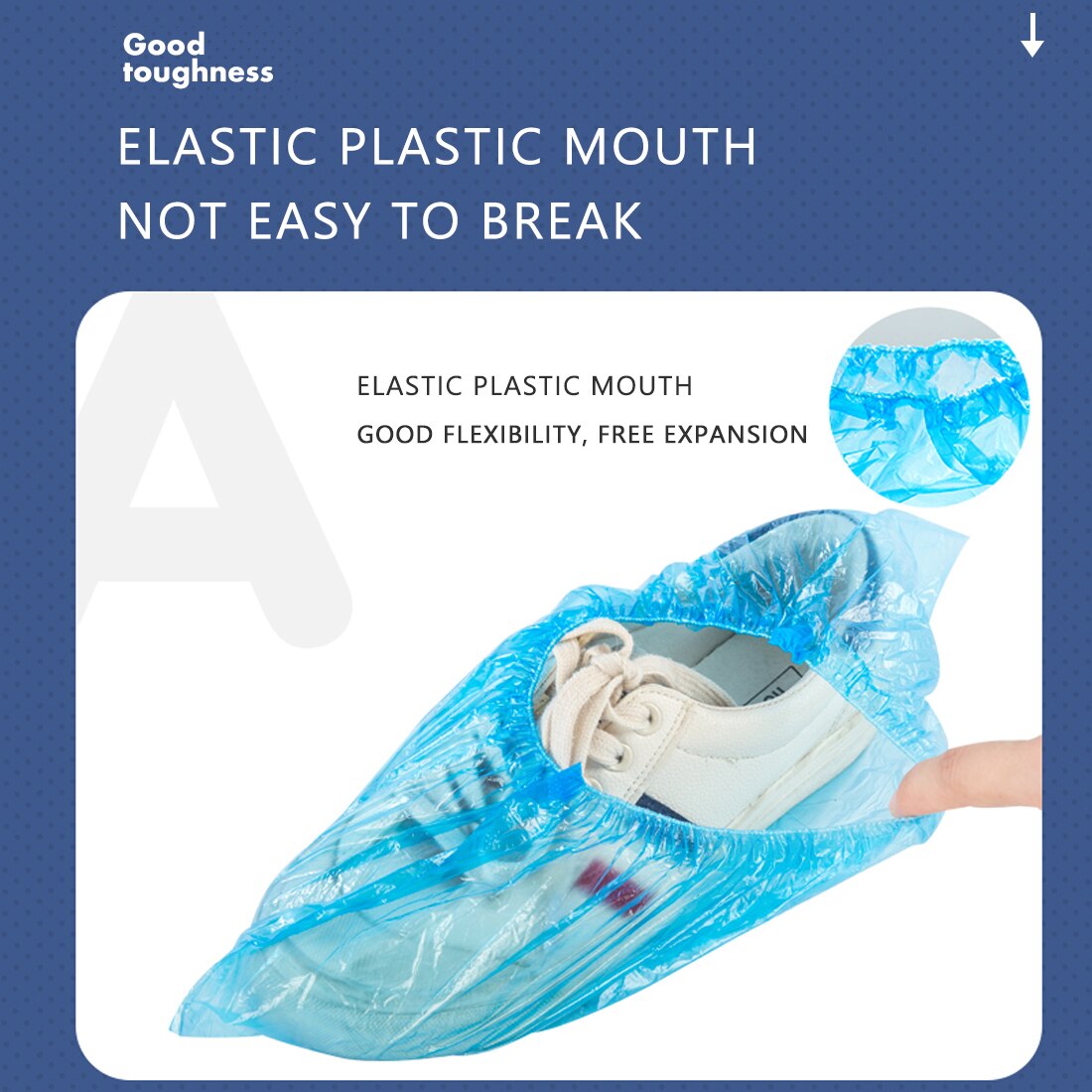 100-2000PCS Disposable PE Shoe Cover For Automatic Shoe Cover Machine Special T Buckle Shoe Cover Disposable Machine Shoe Covers