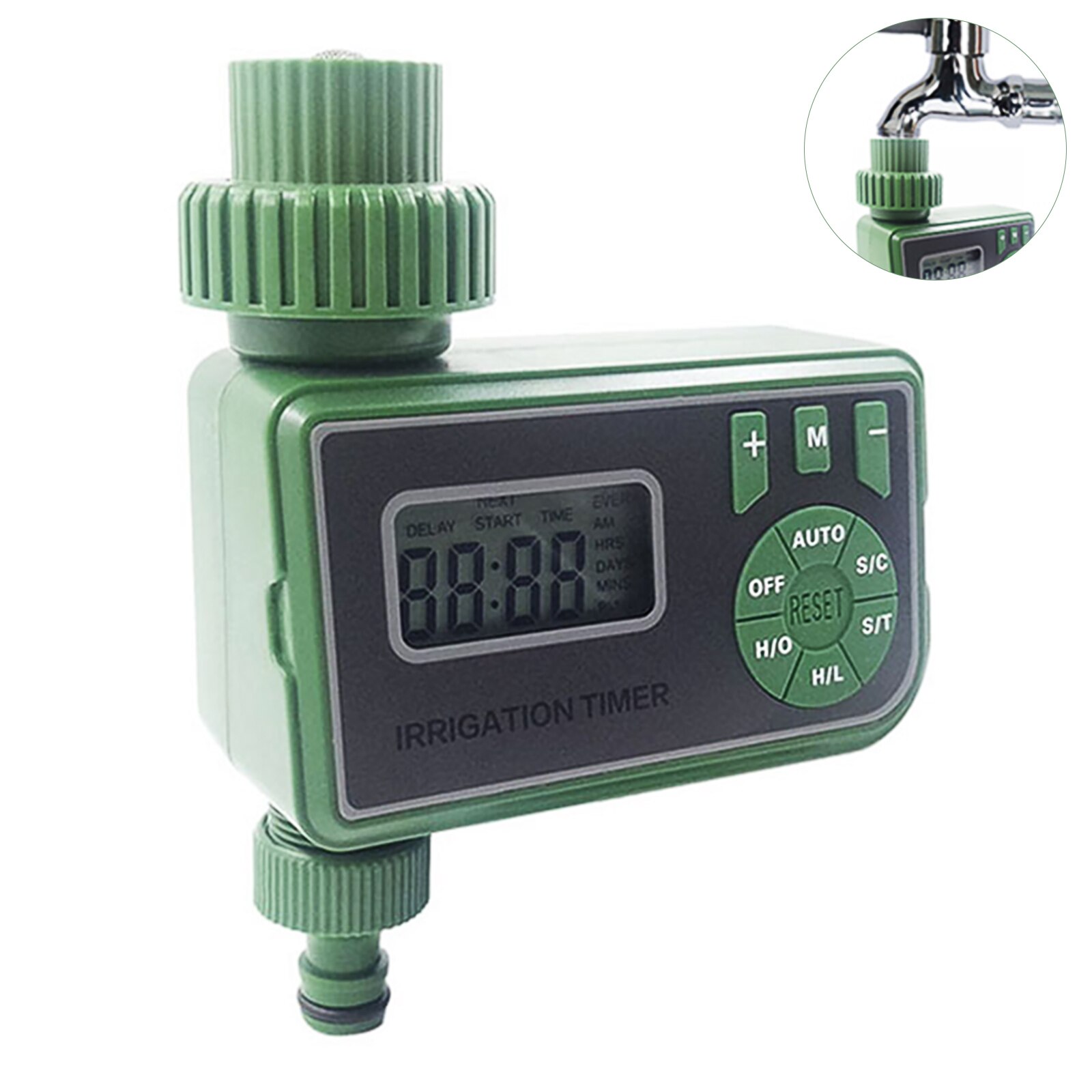 1PC Smart Automatic Electronic Digital Water Timer Irrigation Controller System With LCD Display Home Irrigation Timer: green