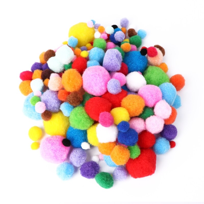 200 pièces Couleurs Assorties Artisanat Pompons Créative Faisant Hobby Fournir OUTILS DE BRICOLAGE M89A