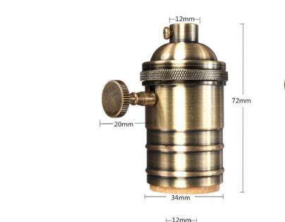 DIY Retro Vintage E27 Lamphouder Base Socket Loft Industriële Stijl Edison Lamp Houder E27 Socket Lamphouder: Oranje