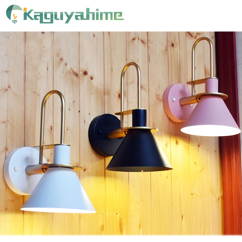 Kaguyahime Moderne Blaker Wandlamp Hout Eenvoudige creatieve wandlamp led lamp E27 110 V 220 V slaapkamer decoratie Nordic
