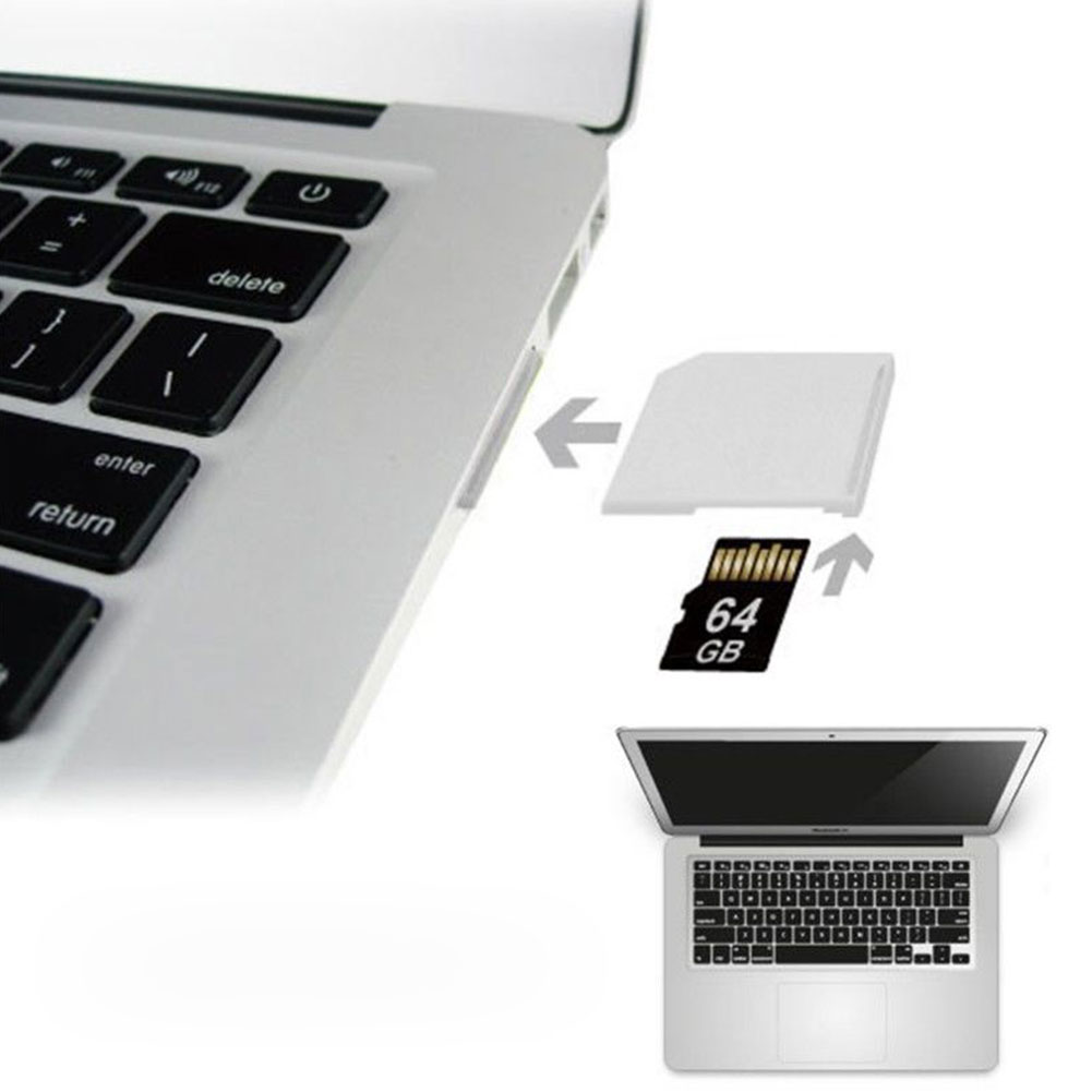 Adaptador de tarjeta Micro SD de , Memoria TF A Adaptador SD corto para MacBook Air