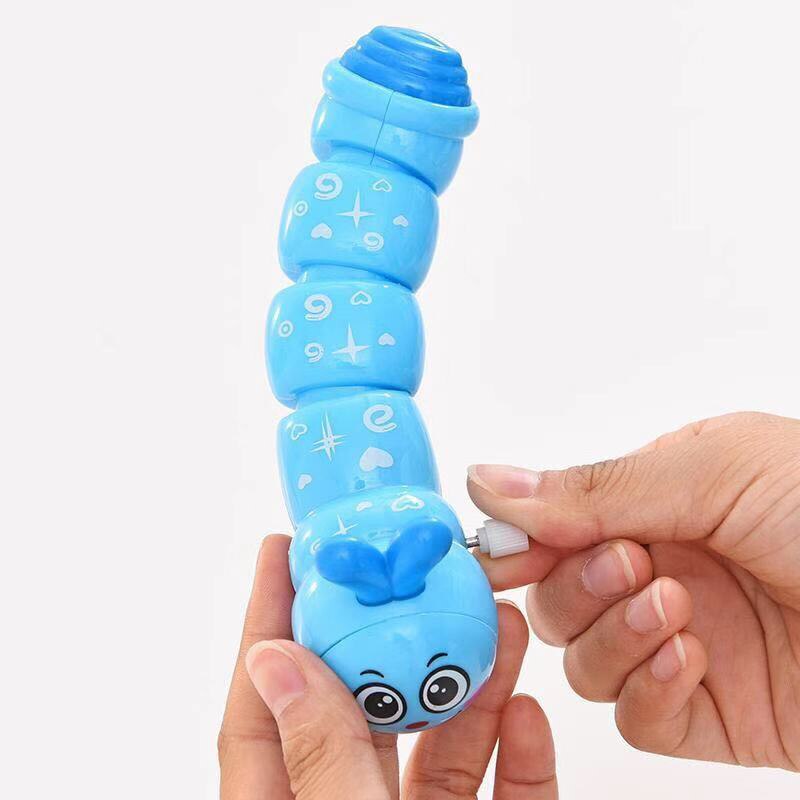 1Pcs Animal Clockwork Speelgoed Voor Jongens Meisjes Mini Rups Kwispelende Staart Grappige Wind Up Speelgoed Educatief Leren Tool Voor baby
