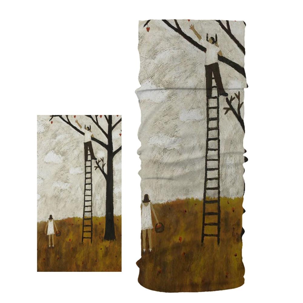 Natuurlijk kersenboompatroon hoofd/gezicht/masker nek bandana sjaal dual-use magische buis hoofddoek wielersport hoofddeksel tulband: En