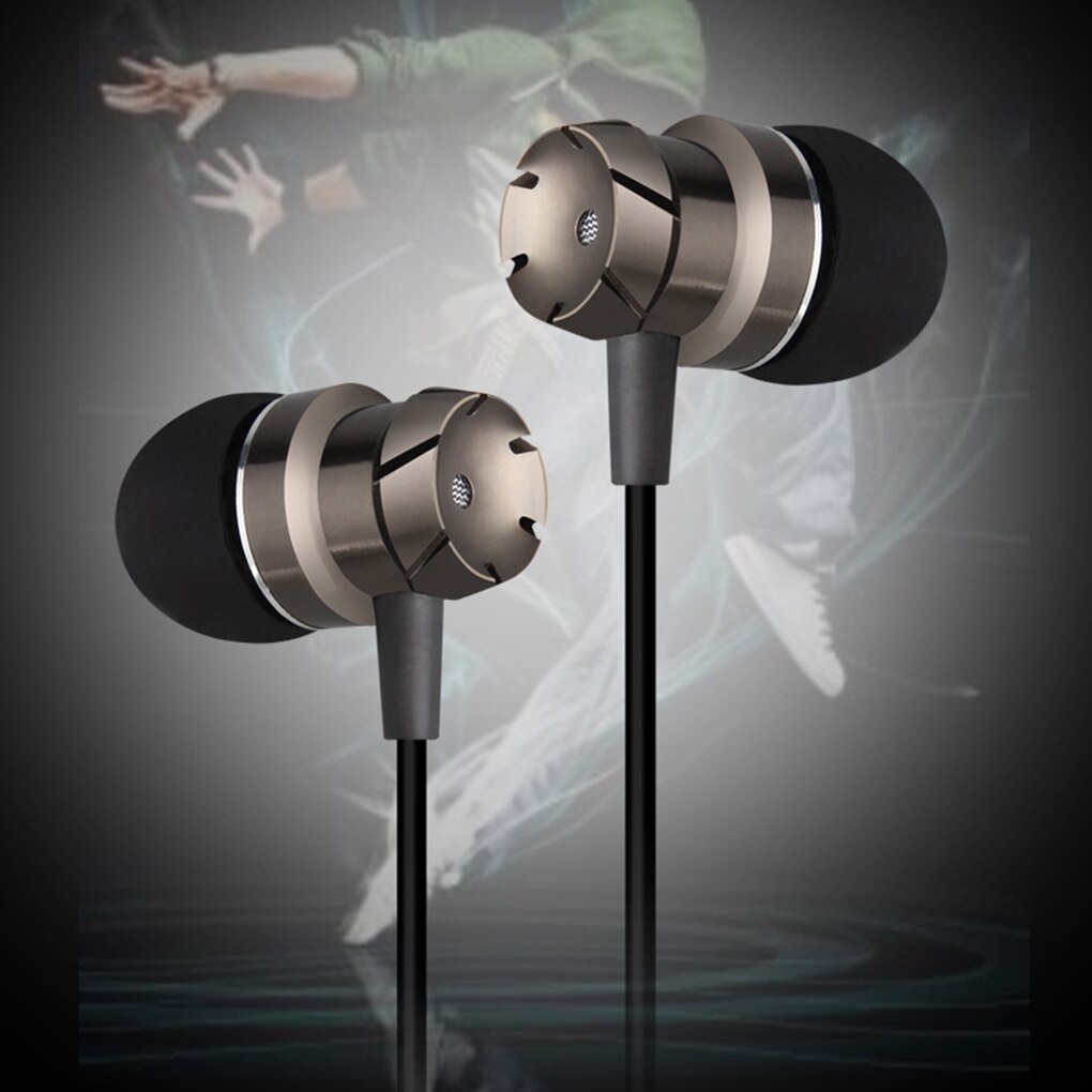 3.5Mm Poort In-Ear Super Bass Line Controle Oortelefoon Telefoon MP3 Computer Laptop Hoofdtelefoon Microfoon Wired Headset