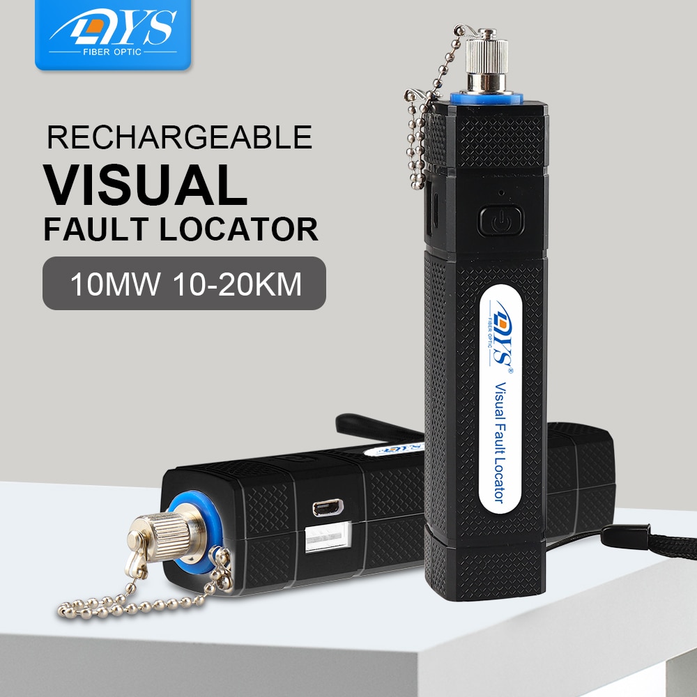 Visual Fault Locator Fiber Optic Cable Tester Red Light Source Optical Cable Tester Meter 10mW
