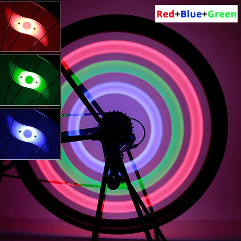 Luz LED para rueda de bicicleta, 3 modos, luz de radios para rueda de bicicleta, impermeable, advertencia de seguridad, accesorios para bicicleta fáciles de instalar: YELLOW