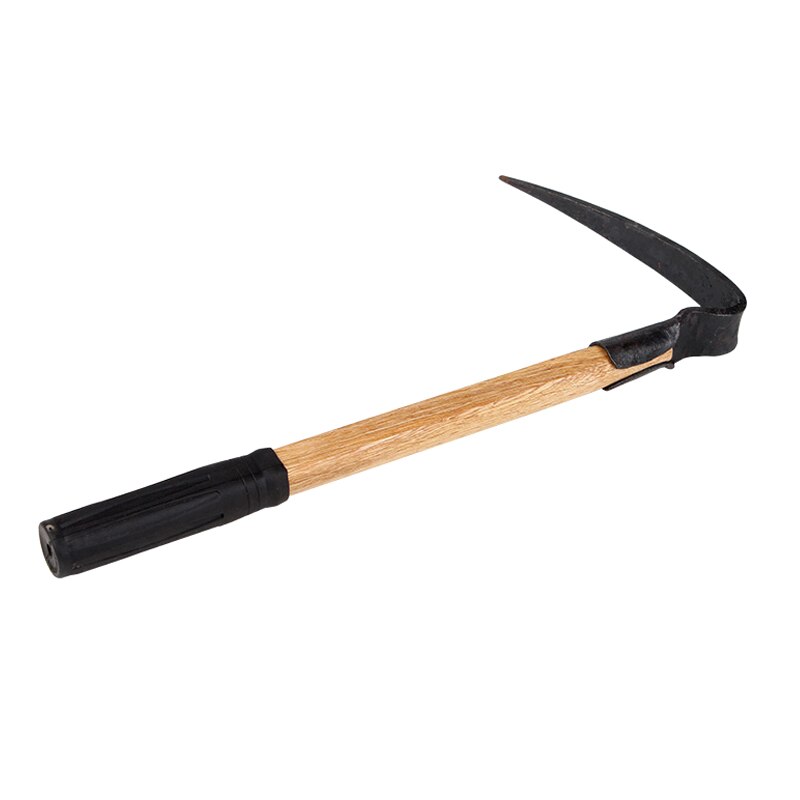 Hand Plow Wooden Short Handle Hoe Korean Style Traditional Garden Digger Tool for Better Home Garden JAN88