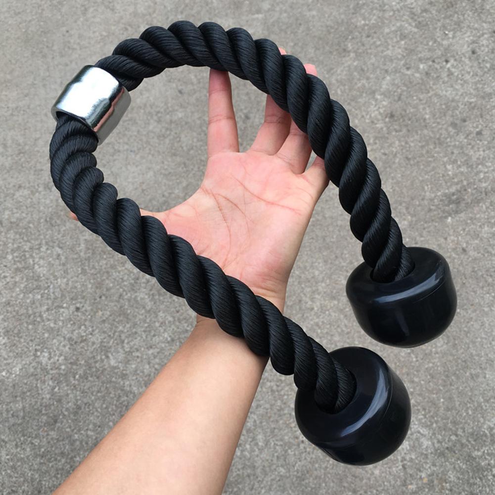 Tricep rep buken crunches kabel dra ner laterala biceps muskelträning fitness kroppsbyggnad gym pull rep