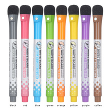 Magnetic Whiteboard Pen Erasable Dry White Board Markers Magnet Eraser Office School Supplies 8 colors Available