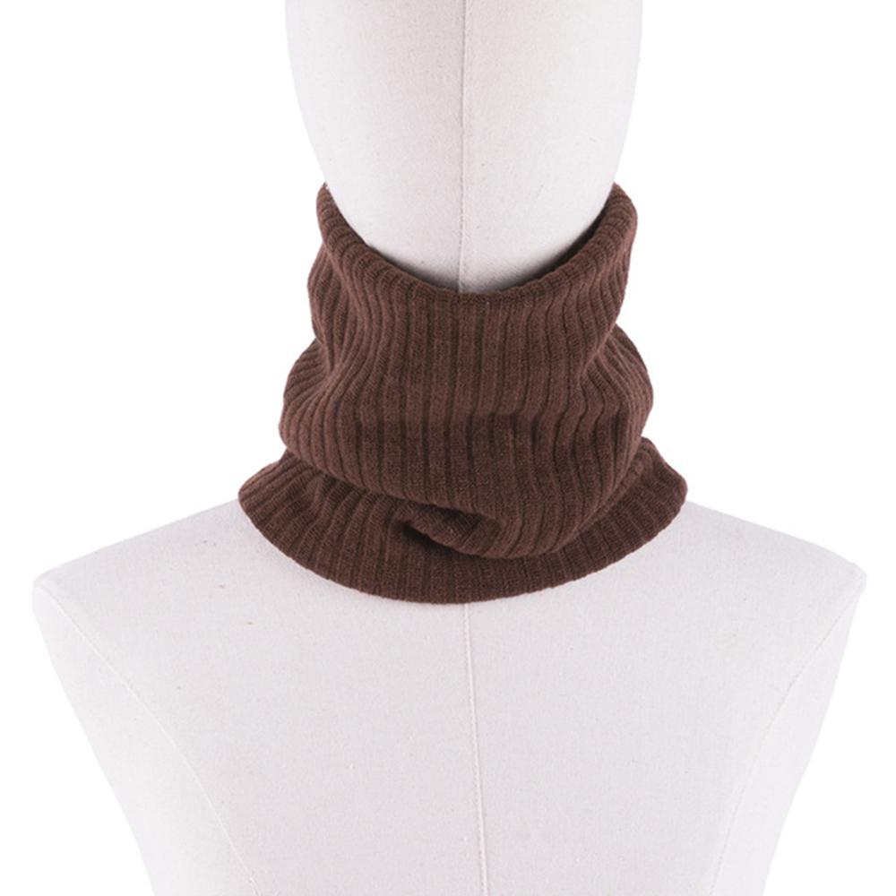 Winter Halswarmer Fleece Sjaal Voor Mannen Vrouwen Gebreide Masker Hals Cover Buis Hoofd Sjaal Voor Fietsen Skiën Wandelen: Brown