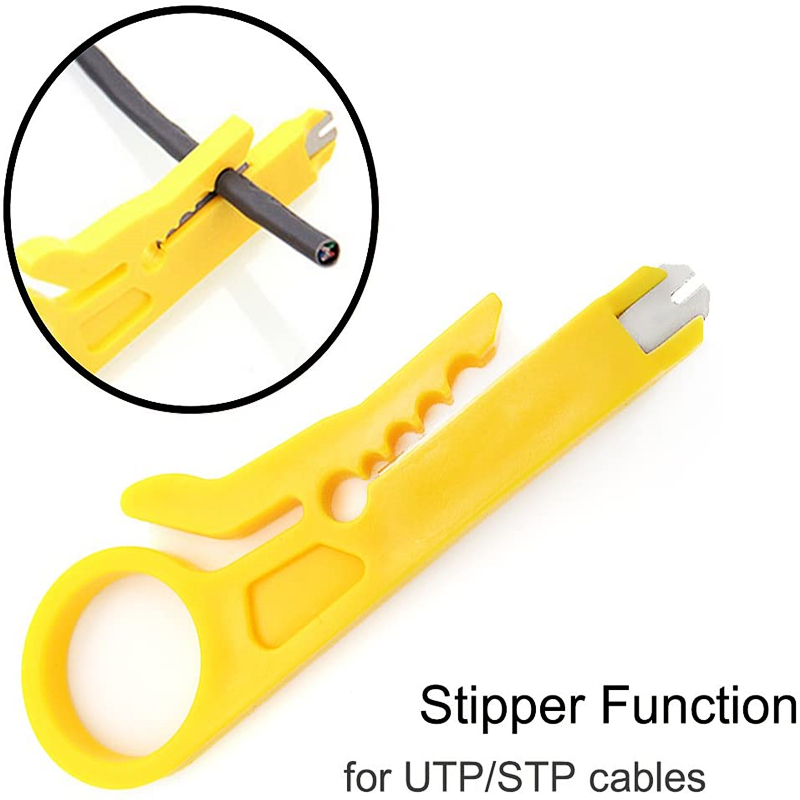HTOC Mini Wire Stripper Krimptang is geschikt voor RJ11 RJ45 Netwerkkabel Telefoonlijn Computer UTP Crimper (3PCS)