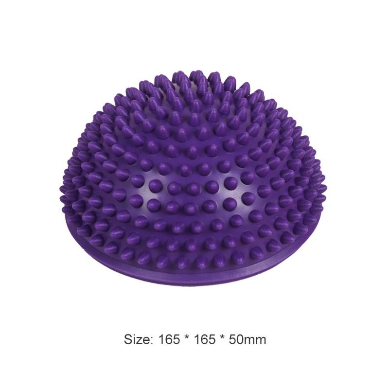 Yoga Balls Portable Delicate Inflatable Half Yoga Ball Exercise Fitness Equipment Balance Training Gym Ball: Purple 