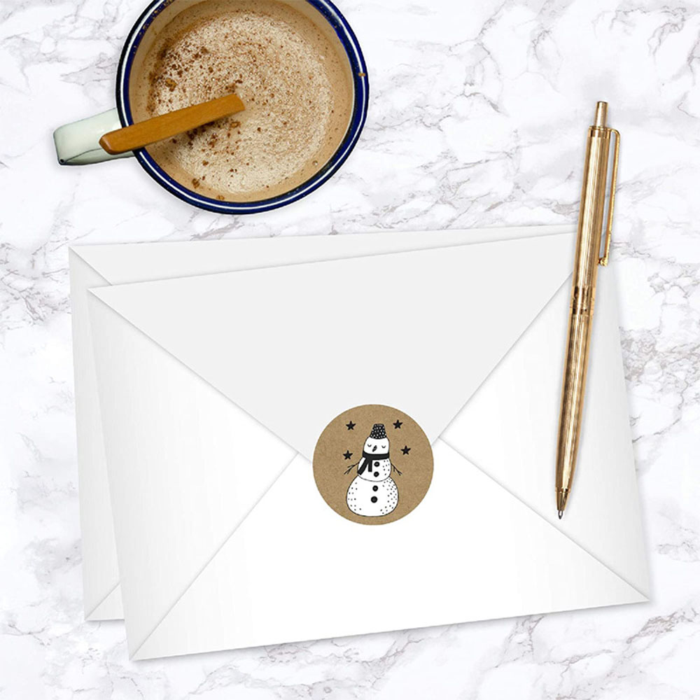 50-500 stuks 6 ontwerpen sticker sneeuwvlok kerstlabel geschenkdoos decoratie sticker gelukkige kerstdag dierenstickers papier