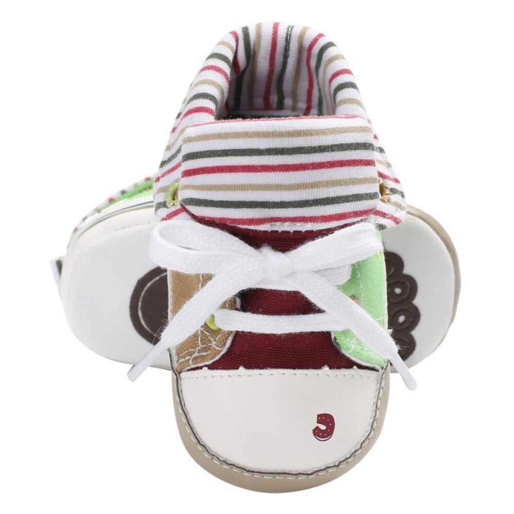 Bobora Pasgeboren Baby Babyschoenen Canvas Schoenen Baby Jongens Meisjes Hoge Top Sneaker Zachte Anti-Slip Zool