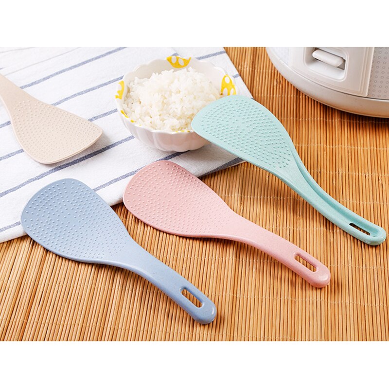 Cuchara grande de paja de trigo, pala de paleta de arroz, cucharón antiadherente, accesorios de cocina TE889