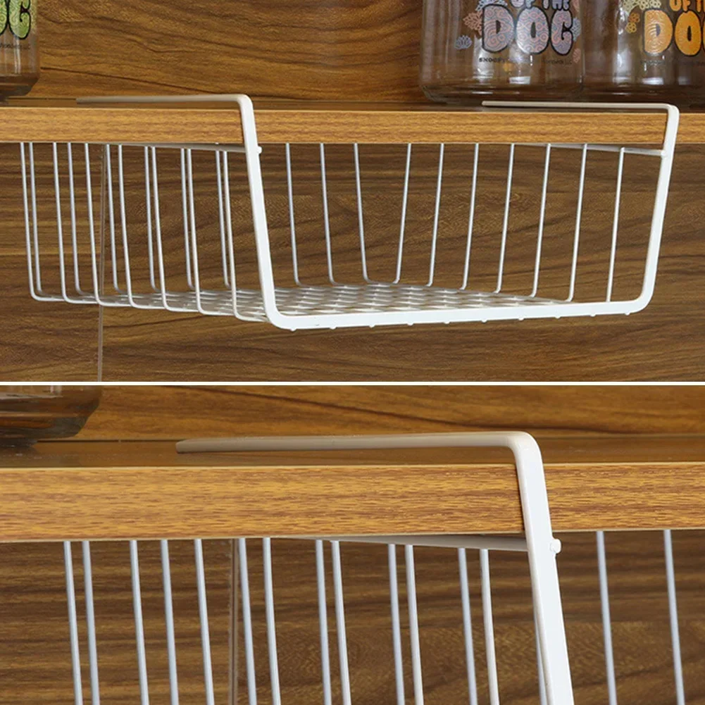 S/L Kast Onder Opslag Ijzeren Kast Kast Bureau Opknoping Mesh Mand Draad Boekenkast Plank Rack Organizer 1Pc