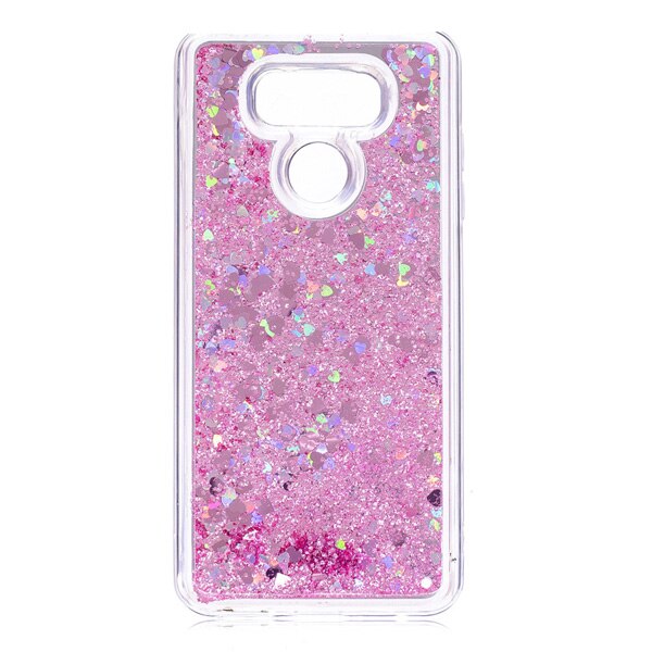 Di lusso 2 in 1 TPU + PC Bling di Scintillio Sabbie Mobili Liquido Sabbia Cassa Del silicone Del Telefono Della Copertura Borsette Coque Fonda per LG G6