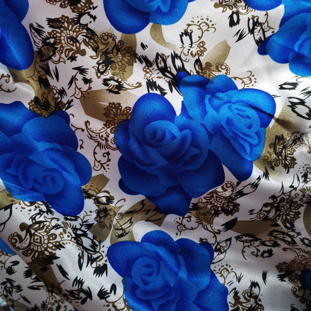 Rose print satin stof sko foring cap bånd indpakning scene tøj stof