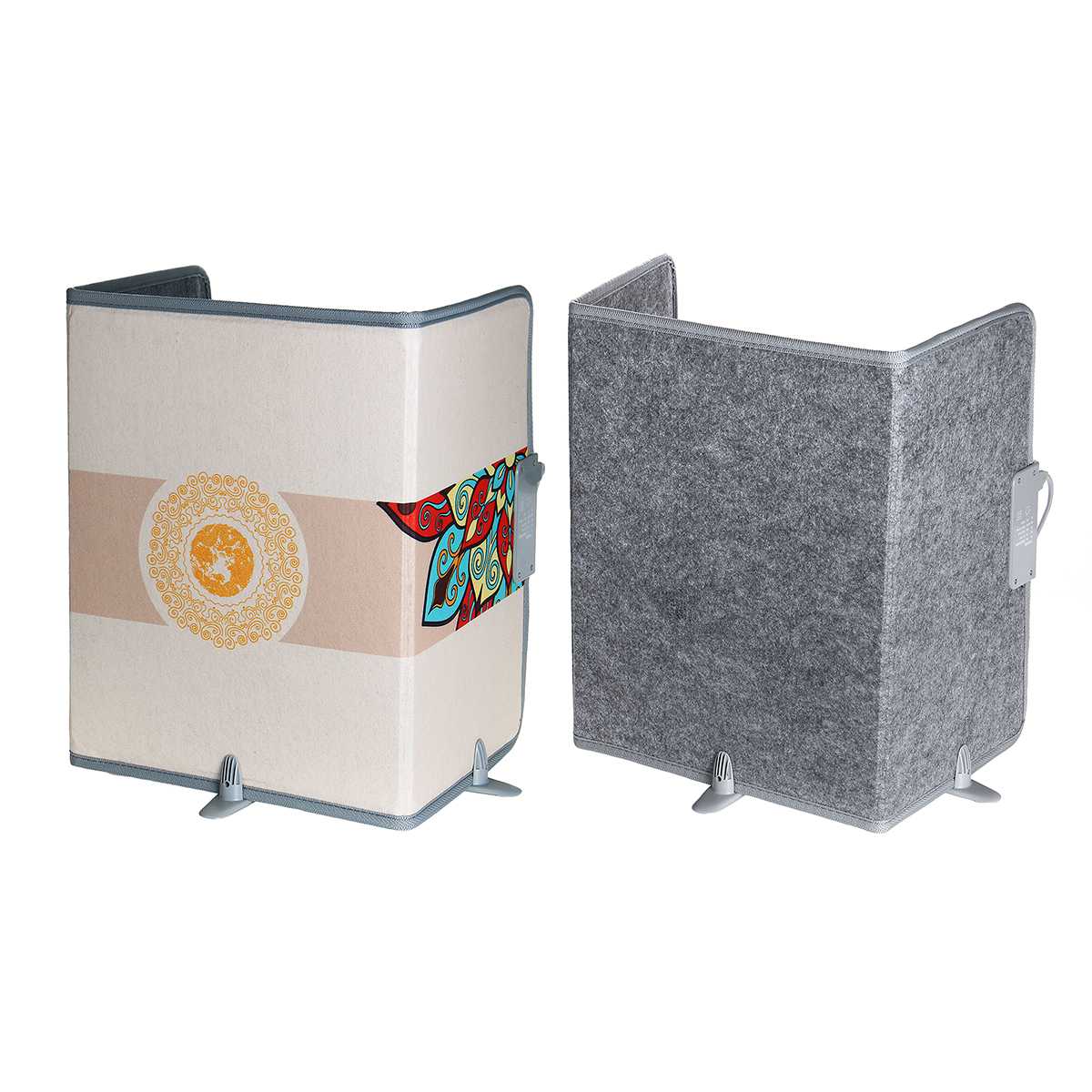 220V 150W Folding Electric Foot Warmer Heater Adjustable Under Desk Heating Pad with Blanket and Brackets 100x51cm