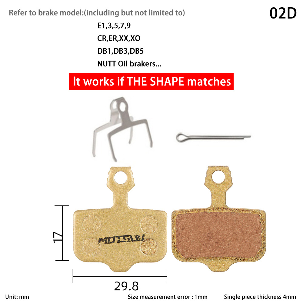 2 pares de pastillas de freno de bicicleta de resina/sinter/cerámica/cobre para AVID Elixir R/CR MAG 1 3 5 7 9, nivel SRAM, VIA GT,XO, XX, DB1 DB3 DB5