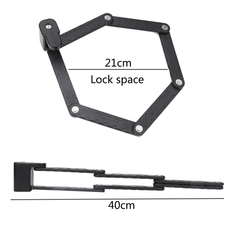 Folding Bicycle Lock Steel Portable Bike Lock Security Cable Locks Anti-Theft Combination Mountain Bike Riding Tools Lock