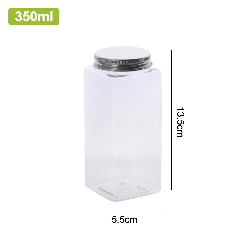 1pcs Plastic Milk Tea Drink Bottle Take Out Coffee Milk Tea Bar Supplies Mason Jars Drink Storage Containers For Food Party: Yellow