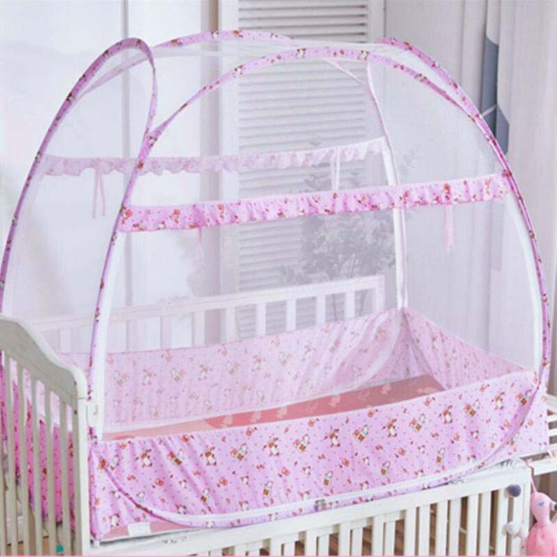 Baby Mosquito Net Infant Anti-Fall Crib Tent 2 Sizes Portable Yurt Mosquito Netting Summer Infant Bed Anti-mosquito Tent Canopy