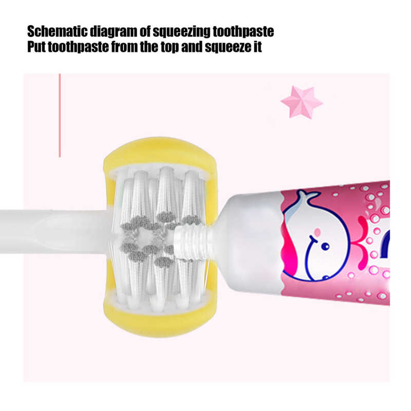 3 Sides Kid Electric Toothbrush 5 Gears Rechargeable Waterproof Oral Care Tool