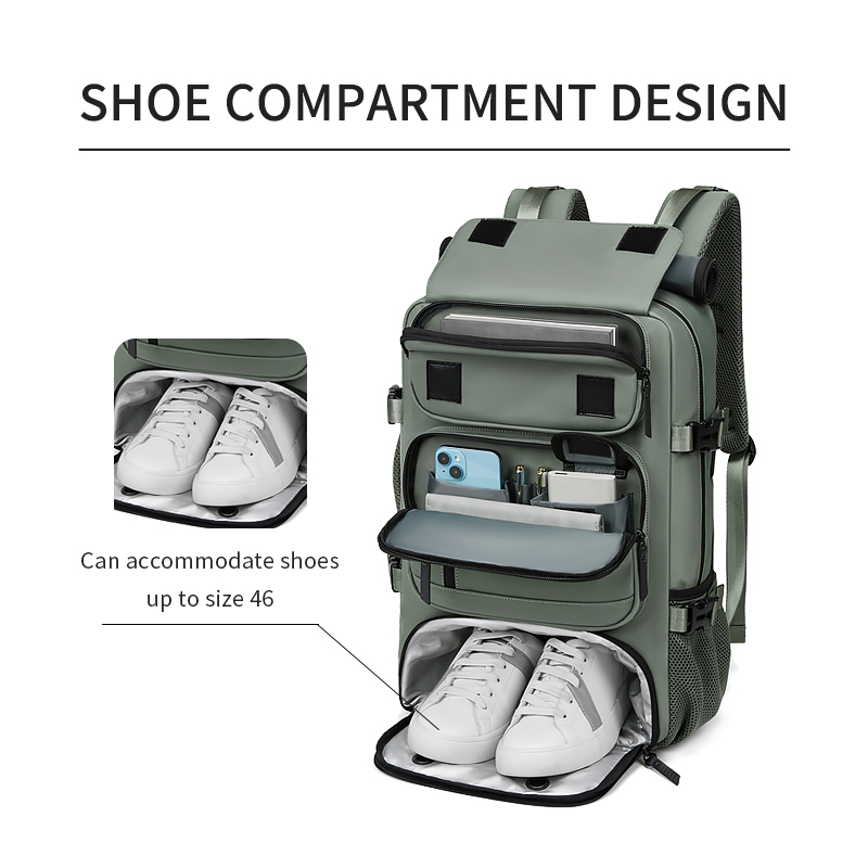 Woman travel backpack,waterproof 16 inch Business Laptop Backpack with Shoe Bag Hidden USB charging port Hiking camping backpack