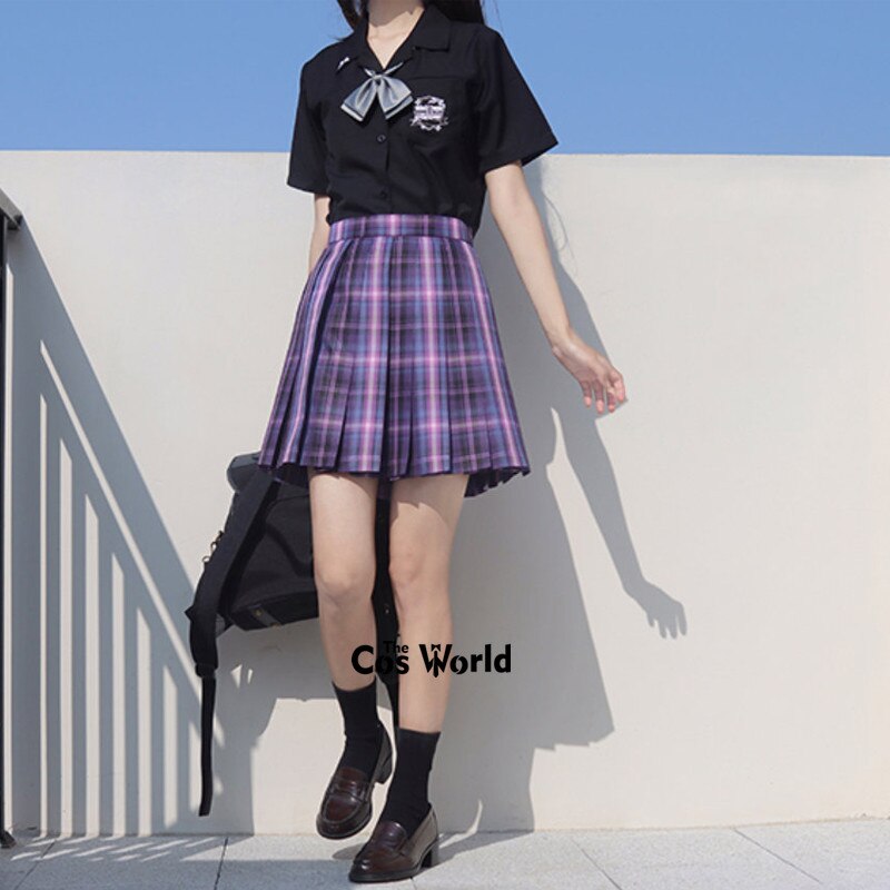[Witch Contract] faldas a cuadros plisado de cintura alta de verano para niñas japonesas para uniforme escolar JK, ropa para estudiantes