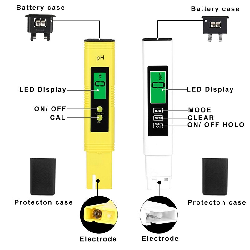 Ph-meter en tds-meter combinatie ph-tester digitale ph-meter meetnauwkeurigheid 3 in 1 tds ec-thermometer