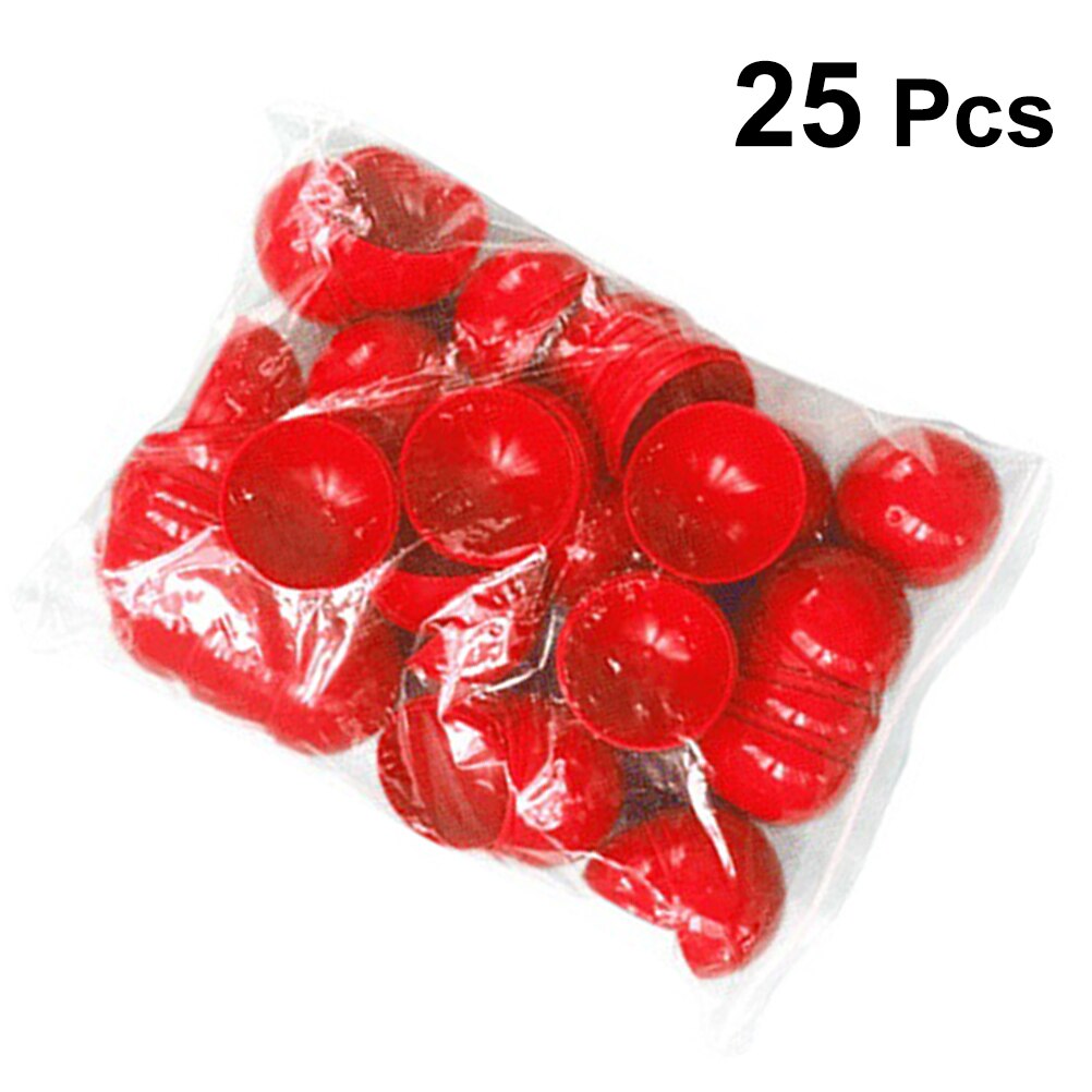 25pcs Lottery Balls Hollow Table Activity Balls Pong Balls For Game Party Decoration 40mm Diameter: Red4X4cm