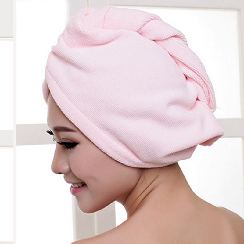 Femmes filles dame cheveux serviette cheveux Turban microfibre séchage rapide Salon serviette salle de bain accessoires enveloppé cheveux chapeau chapeau