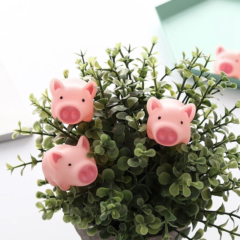 Juguetes Para Perros de 5cm, cerdo de goma chillón rosa, juguetes para mascotas, chirriante, para masticar, decoraciones para el hogar