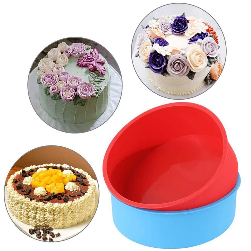 One by one round silicone cake baking mold baking utensils tray baking M8Y9