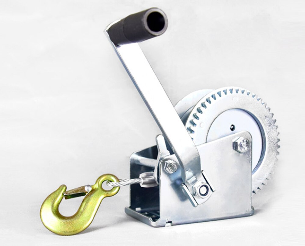 2000lbs-3000LBSx8/15/30m Boat Truck Auto Self-Locking Hand Manual Galvanized Steel Winch Hand Tool Lifting Sling