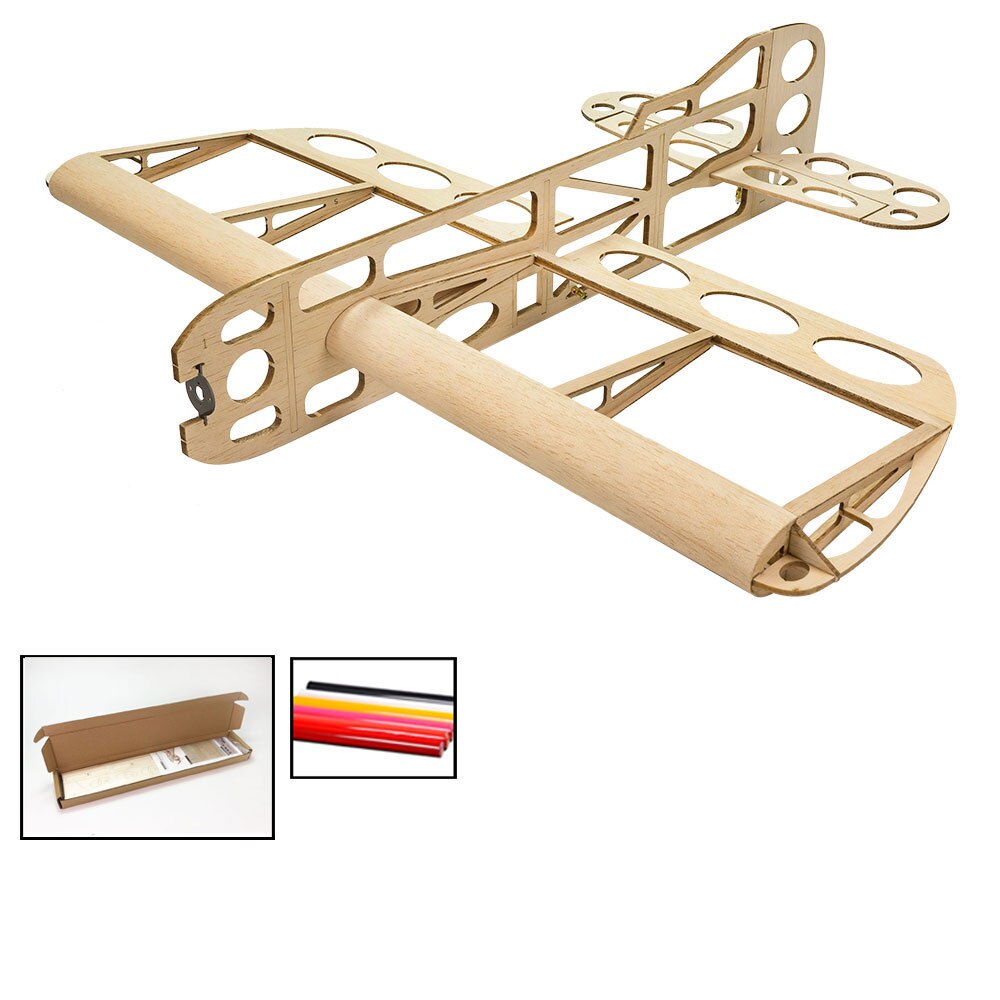 Balsa Wood Airplane Model GEEBEE 600mm Wingspan Balsa Kit Woodiness model 3D PLANE for Hand Entry Level Building: R0101B