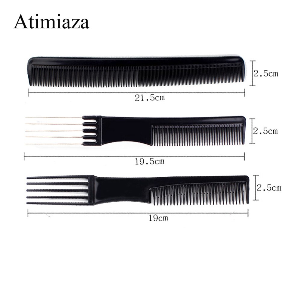 10 Pcs Hair Barber Styling Comb Set Hair Care Comb Anti Static Coarse Fine Toothed Tail Teasing Waves Pick Combs For All Hair