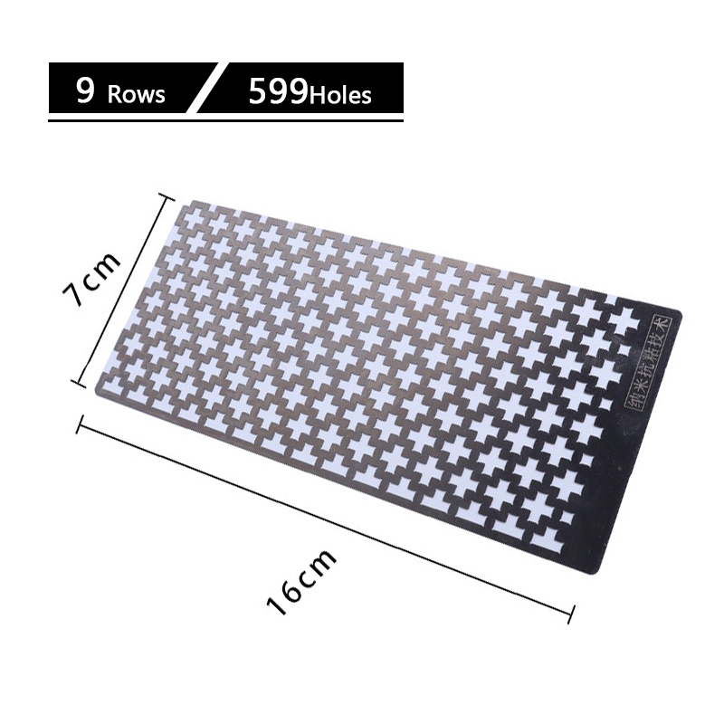 Diamant Schilderij Stalen Liniaal Kruissteek Hulpmiddel Mesh Heerser Nano Boren Kit Strass Borduurwerk Punt Boor Accessoires: 16CM