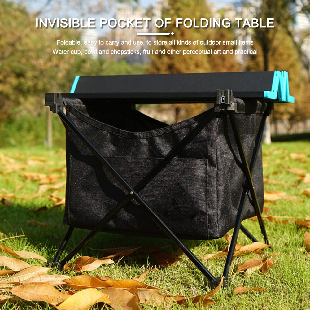 Practical Outdoor Folding Table Storage Hanging Basket Picnic Camping Pouch Organizer Supplies 600D Waterproof Oxford Cloth Bag
