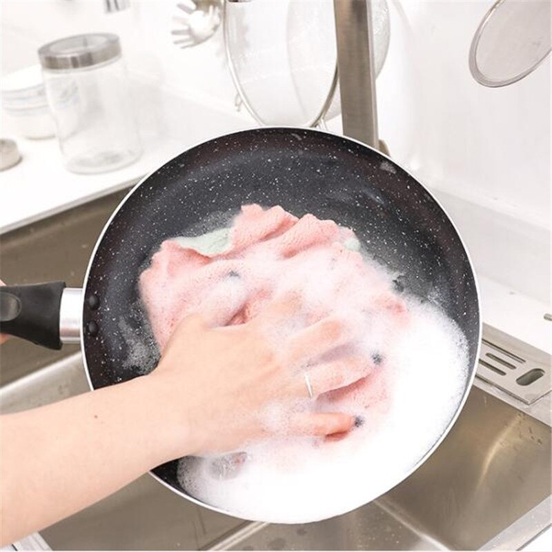 5 stuks vaatdoeken met veel vezels, keukenhanddoeken, vaatdoeken, vodden, huishoudelijke afwas, multifunctionele schoonmaakmiddelen