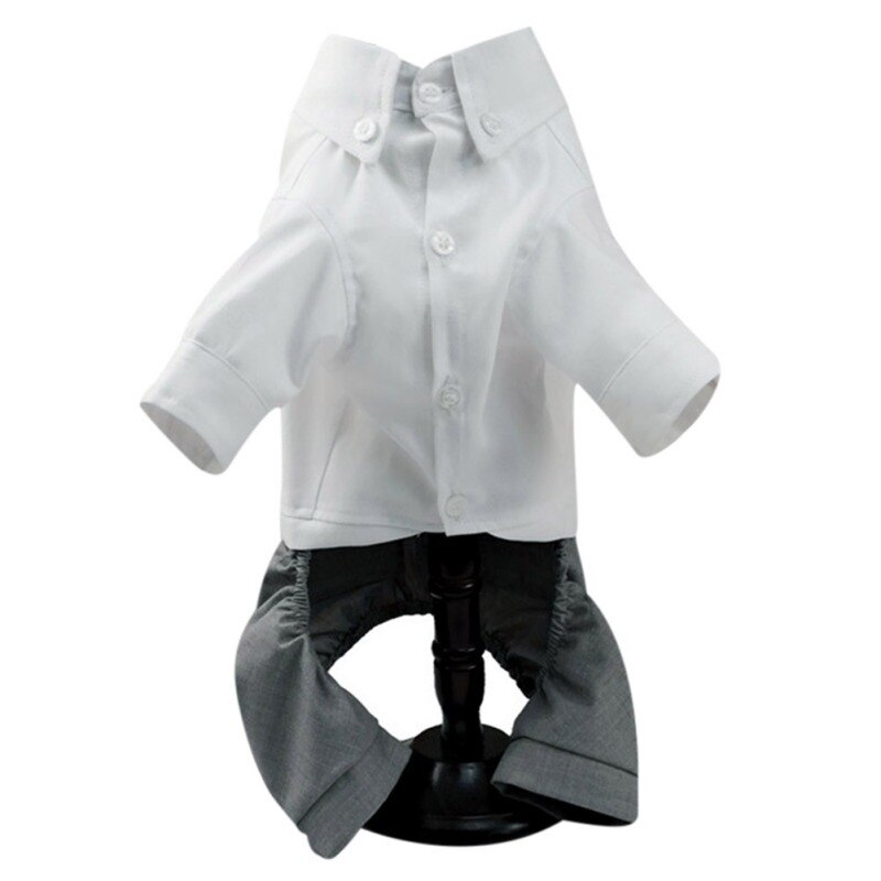 Chaleco de esmoquin para perro, traje Formal con pajarita para perros pequeños, medianos y grandes, traje de caballero para mascotas, boda, de cumpleaños: B / XS