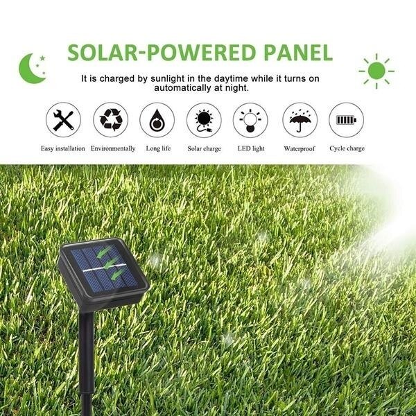 5 grenar koppartråd solar lampor fairy led string ljus 2 x 10m 200 led träd vinstockar gren utomhus trädgård vattenfall istappar