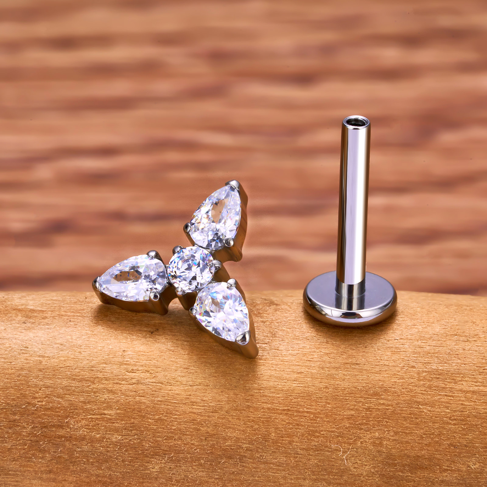 G23 titanio 16G Piercing Labret labio Nasal pendiente de tuerca hilo interno joyería del cuerpo oreja Tragus cartílago hélice Dait