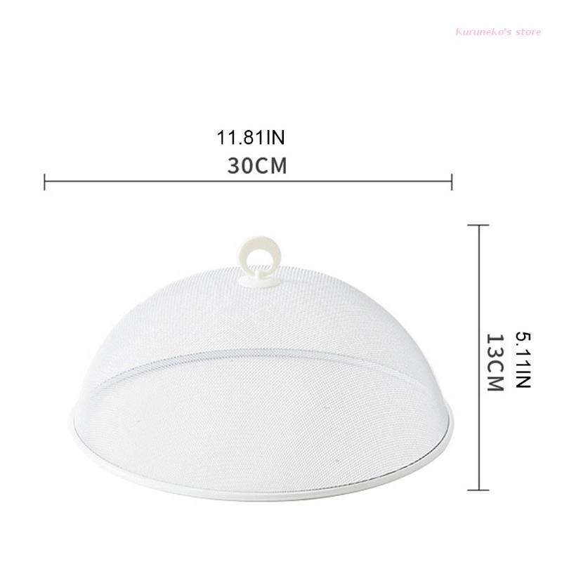 Food Dome Cover Round Shape Mesh Plate Cover Food Protection Easy to Use Clear Tent Umbrella Food Cover Net